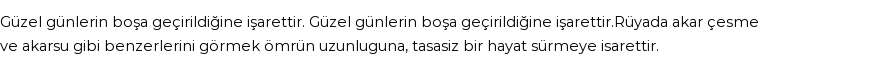 Derleme'ye Göre Rüyada Akar Çeşme Görmek