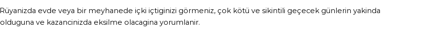 Derleme'ye Göre Rüyada Alkol İçmek Görmek