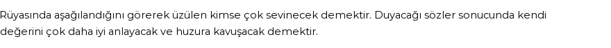 Derleme'ye Göre Rüyada Aşağılanmak Görmek