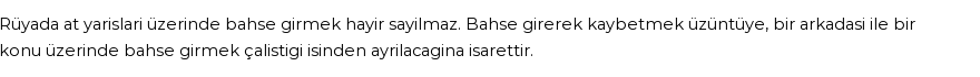 Derleme'ye Göre Rüyada At Yarışı Görmek