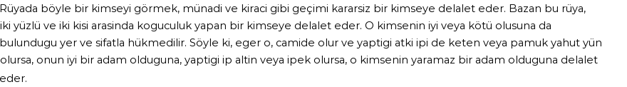 Derleme'ye Göre Rüyada Atkı İpi Yapıcısı Görmek