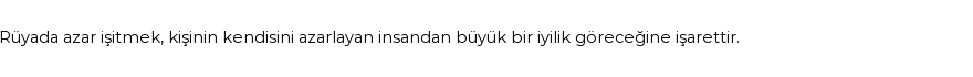 Derleme'ye Göre Rüyada Azar Görmek