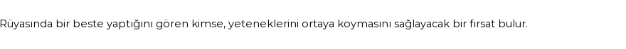 Derleme'ye Göre Rüyada Beste Görmek