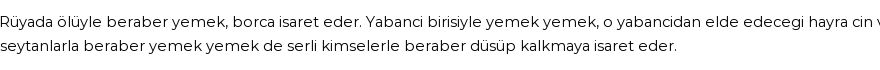 Derleme'ye Göre Rüyada Birisiyle Beraber Yemek Yemek Görmek