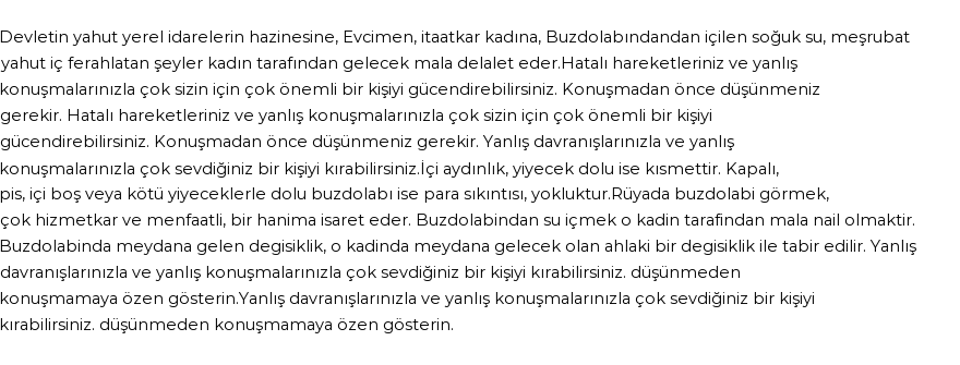 Derleme'ye Göre Rüyada Buzdolabı, Buzluk Görmek