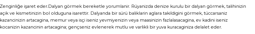 Derleme'ye Göre Rüyada Dalyan Görmek