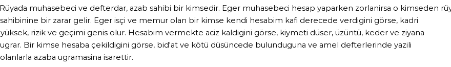 Derleme'ye Göre Rüyada Defterdar Ve Muhasebeci Görmek