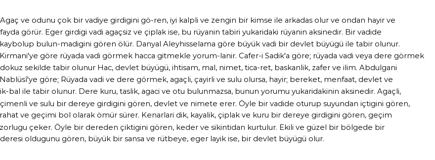 Derleme'ye Göre Rüyada Dere Vadi Görmek