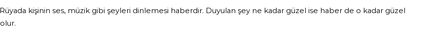 Derleme'ye Göre Rüyada Dinleme Görmek