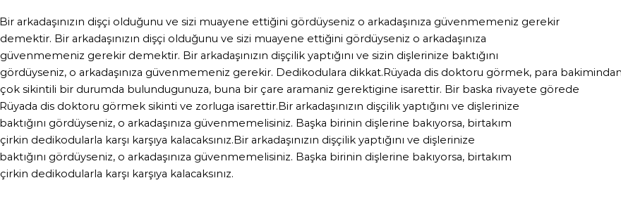 Derleme'ye Göre Rüyada Dişçi Görmek