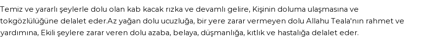 Derleme'ye Göre Rüyada Dolu Yağması Görmek