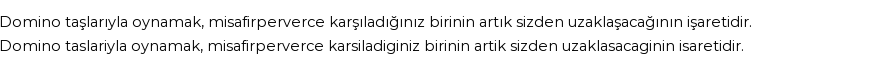 Derleme'ye Göre Rüyada Domino Taşları Görmek