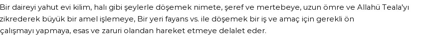 Derleme'ye Göre Rüyada Döşeme, Döşemek Görmek