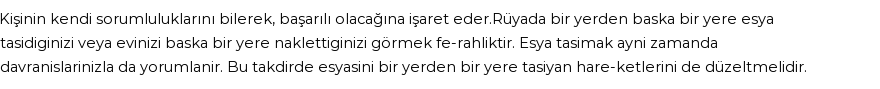 Derleme'ye Göre Rüyada Eşya Taşımak Görmek