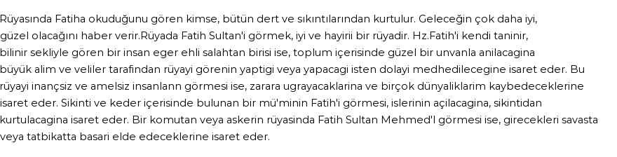 Derleme'ye Göre Rüyada Fatih Sultan Mehmed Görmek