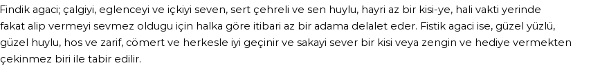 Derleme'ye Göre Rüyada Fındık Ve Fıstık Ağaçları Görmek