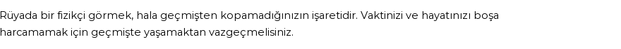 Derleme'ye Göre Rüyada Fizikçi Görmek