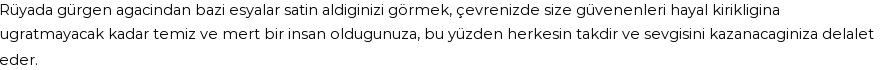 Derleme'ye Göre Rüyada Gürgen Ağacı Görmek