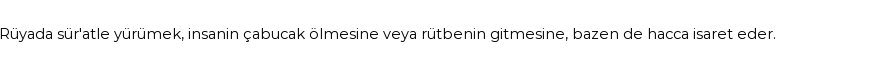 Derleme'ye Göre Rüyada Hızlı Yürümek Görmek