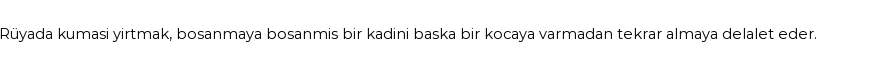 Derleme'ye Göre Rüyada Kuması Yırtmak Görmek