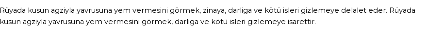 Derleme'ye Göre Rüyada Kuşun Yavrusunu Beslemesi Görmek