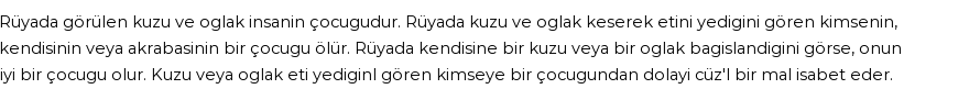 Derleme'ye Göre Rüyada Kuzu Ve Oğlak Görmek