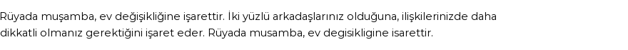 Derleme'ye Göre Rüyada Muşamba Görmek