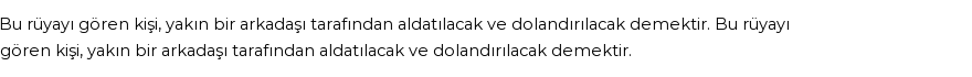 Derleme'ye Göre Rüyada Riyakarlık Görmek