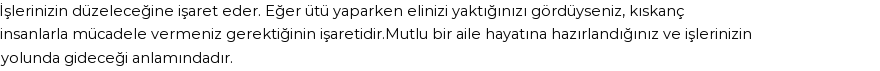 Derleme'ye Göre Rüyada Ütü Yapmak Görmek