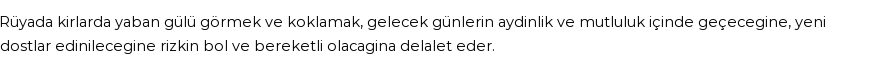 Derleme'ye Göre Rüyada Yaban Gülü Görmek