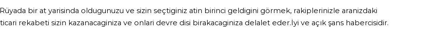 Derleme'ye Göre Rüyada Yarış Atı Görmek