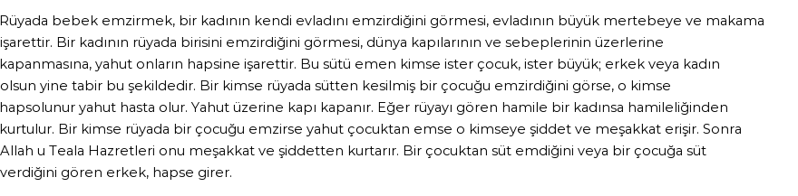 Derleme2'e Göre Rüyada Bebek Emzirmek Görmek