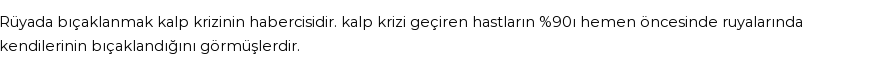 Derleme2'e Göre Rüyada Bıçaklanmak Görmek
