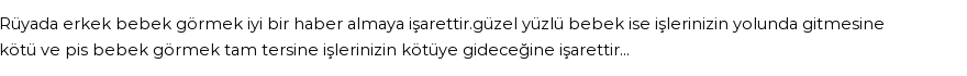 Derleme2'e Göre Rüyada Erkek Bebek Görmek