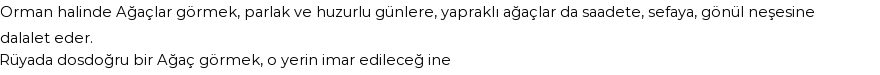 Derleme2'e Göre Rüyada Ud Ağacı Görmek