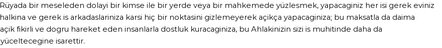 Derleme2'e Göre Rüyada Yüzleşmek Görmek