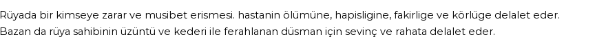 Derleme2'e Göre Rüyada Zarar Ve Musibet Erişmek Görmek