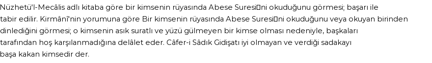 Diyanet'e Göre Rüyada Abese Suresi Görmek