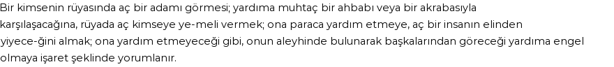 Diyanet'e Göre Rüyada Aç Görmek