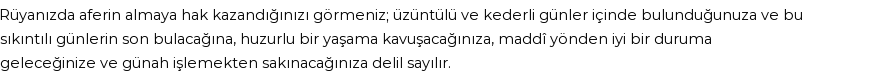 Diyanet'e Göre Rüyada Aferin Görmek