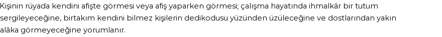 Diyanet'e Göre Rüyada Afiş Görmek