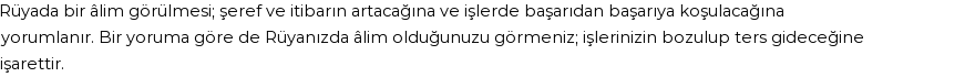 Diyanet'e Göre Rüyada Alim Görmek