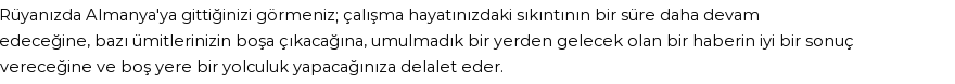 Diyanet'e Göre Rüyada Almanya Görmek