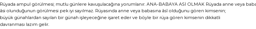 Diyanet'e Göre Rüyada Ampul Görmek