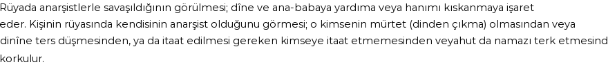 Diyanet'e Göre Rüyada Anarşistlerle Savaşmak Görmek