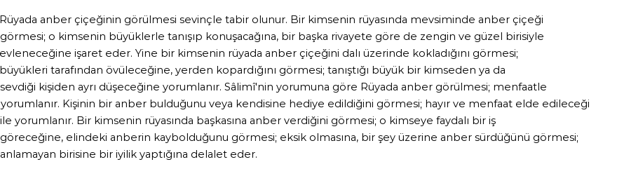 Diyanet'e Göre Rüyada Anber Çiçeği Görmek