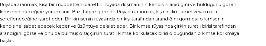 Diyanet'e Göre Rüyada Aranmak Görmek