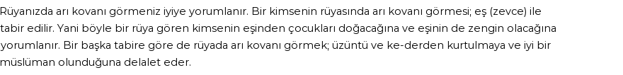 Diyanet'e Göre Rüyada Arı Kovanı Görmek