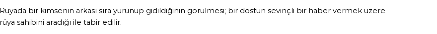 Diyanet'e Göre Rüyada Arkadan Gitmek Görmek