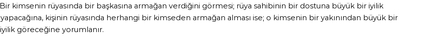 Diyanet'e Göre Rüyada Armağan Görmek